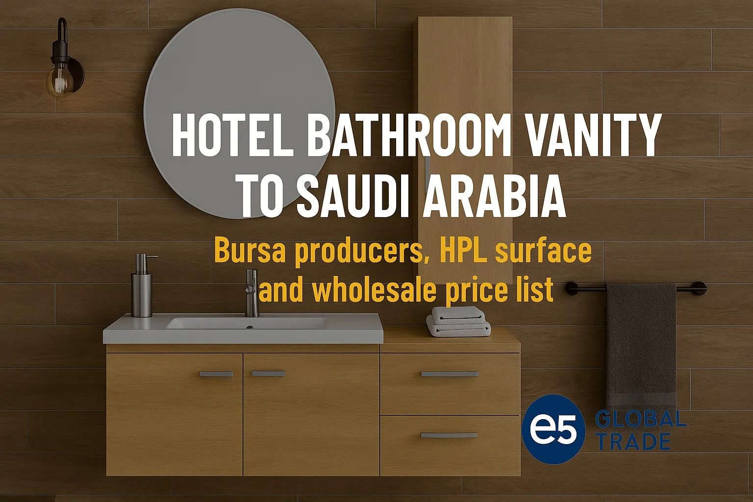 Suudi Arabistan’a otel banyo mobilyası: Bursa üreticileri, HPL kaplama ve toptan fiyat tablosu