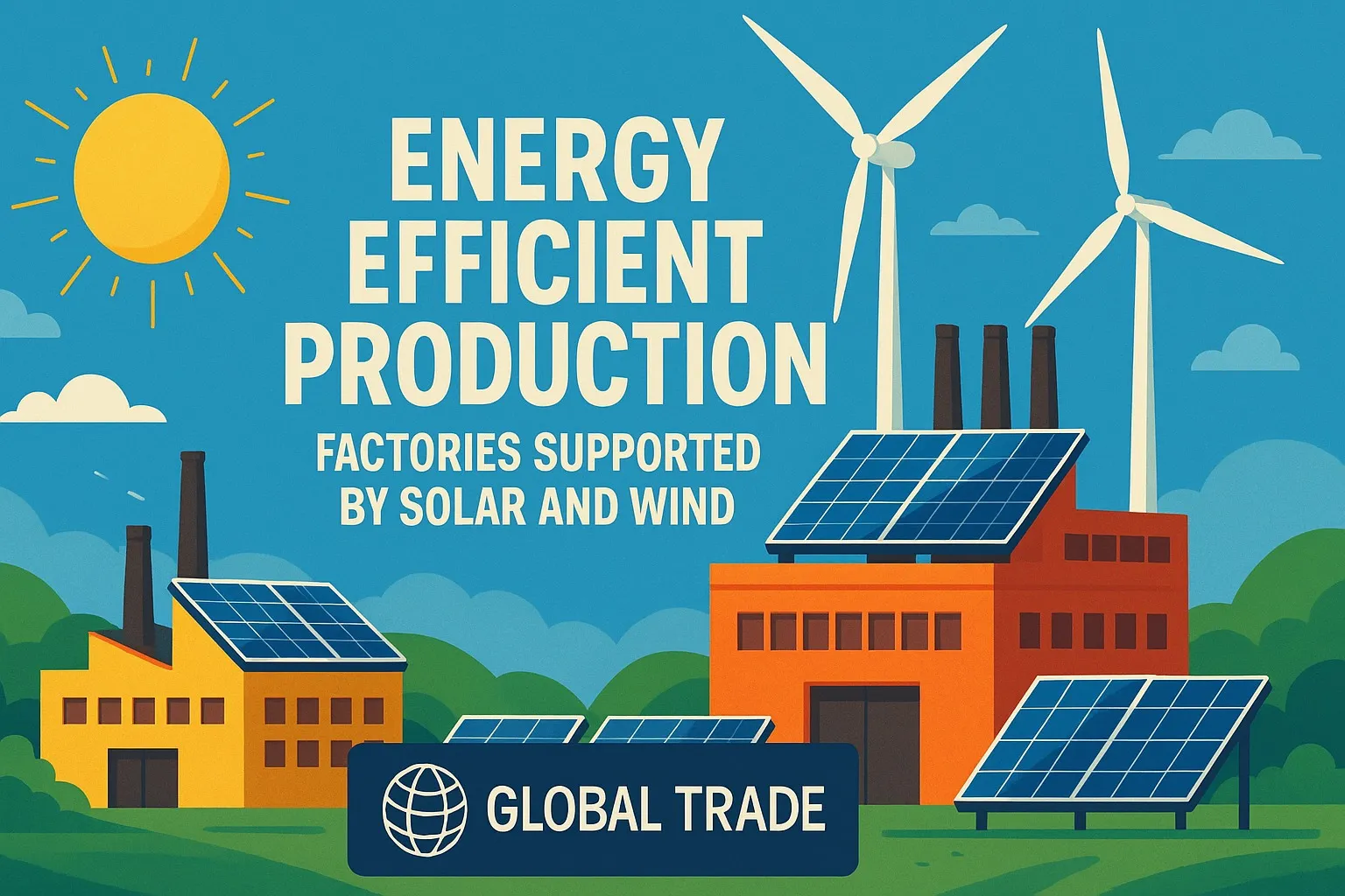 Enerji Verimli Üretim: Güneş ve Rüzgar Destekli Fabrikalar