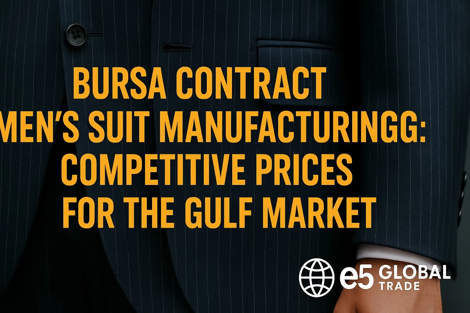Bursa Fason Erkek Takım Elbisesi Üretimi: Körfez Pazarına Uygun Fiyatlar