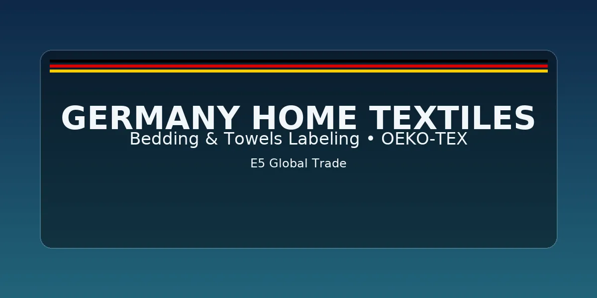 "Ev Tekstili – Almanya: Nevresim/Havlu Etiketleme ve OEKO-TEX"