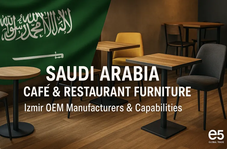 Suudi Arabistan’a kafe-restoran mobilyası ihraç eden İzmir firmaları: OEM üretim imkanları